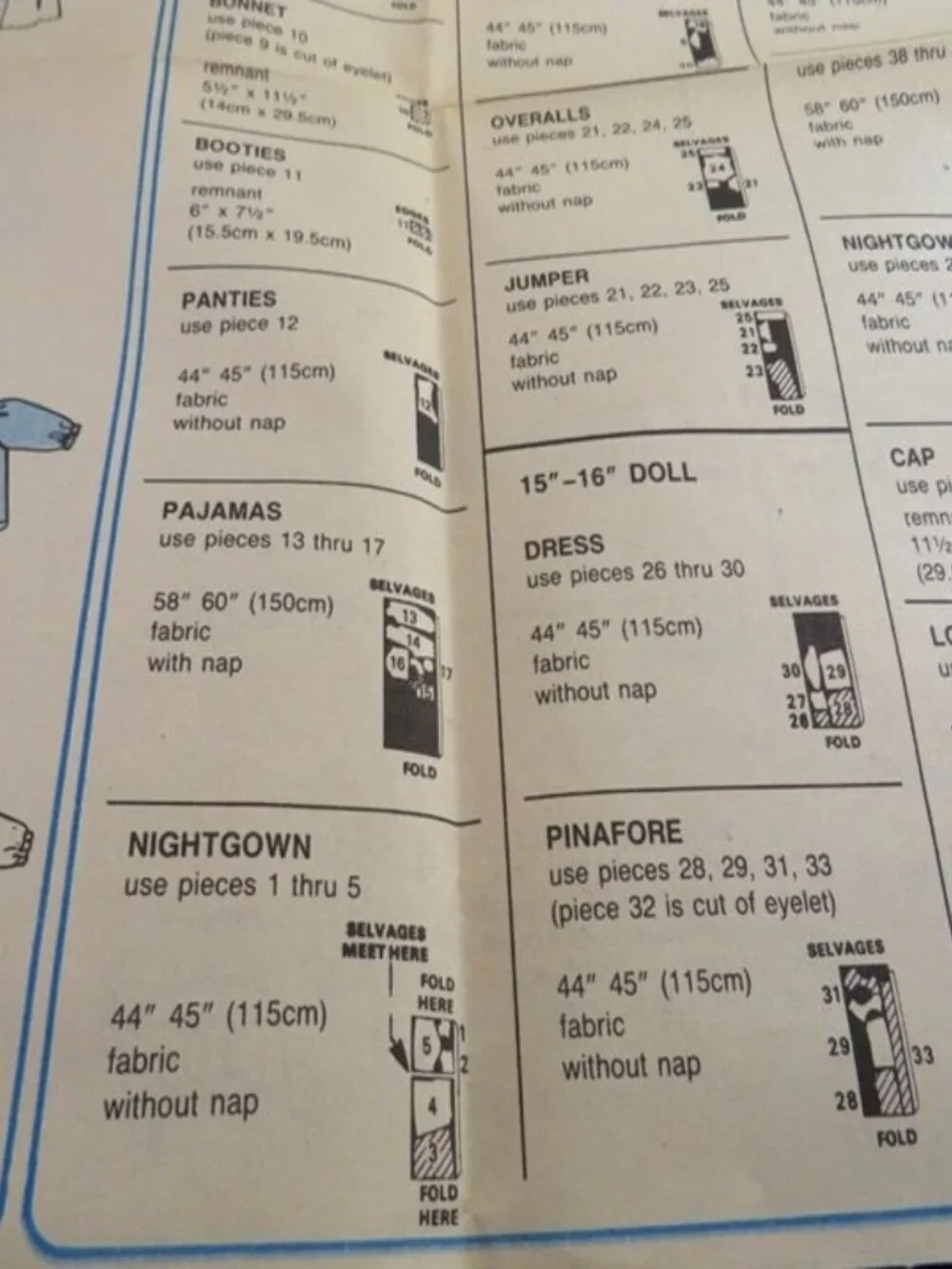 McCalls 2862 -841 DOLL CLOTHES Sewing Pattern (complete)